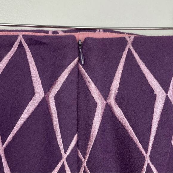 Tocca | Wool Skirt Embroidered Purple Pink 4 - Picture 5 of 9